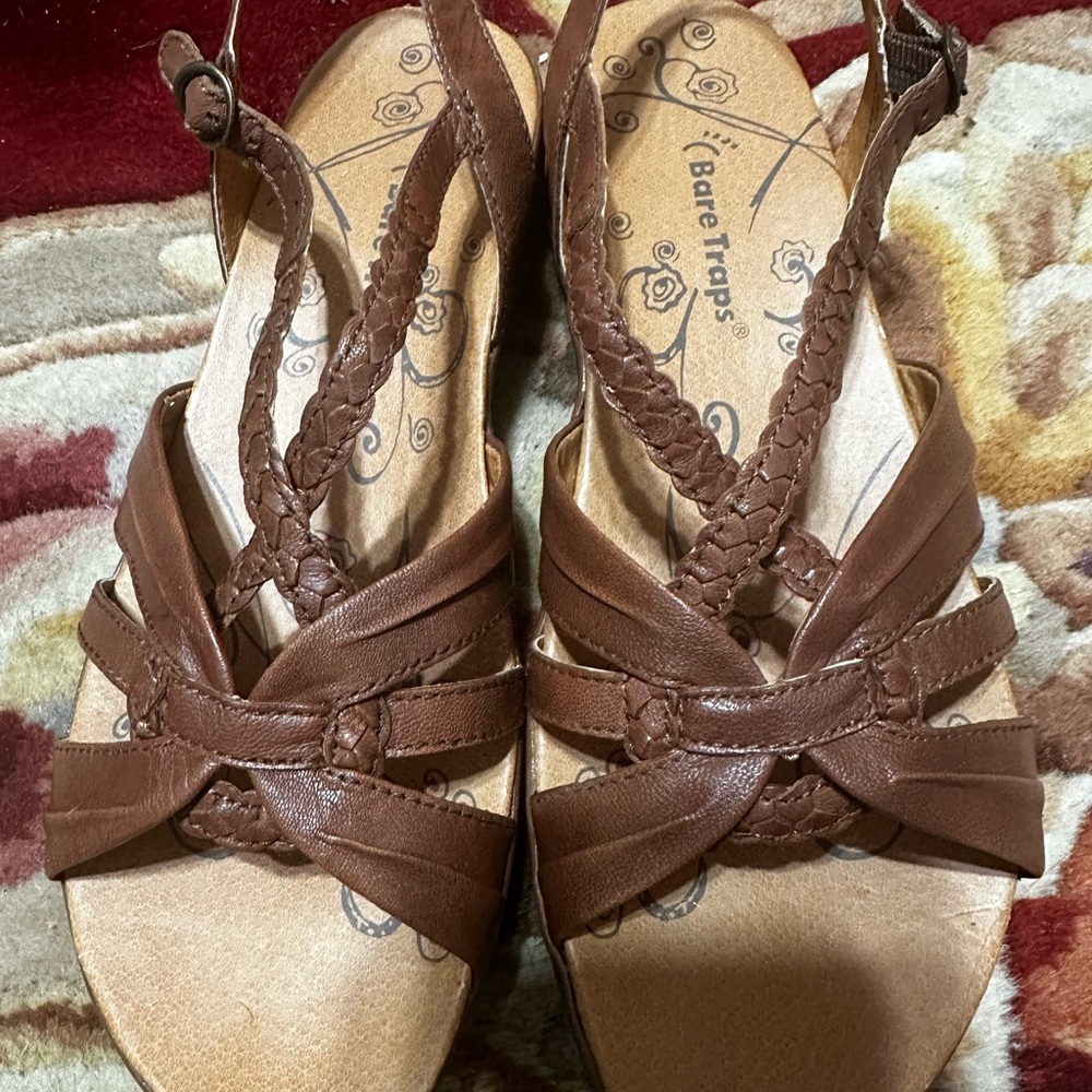 BareTraps Brown Strappy Sandals